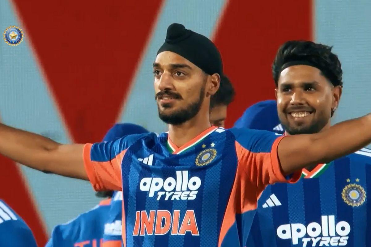 Arshdeep Singh 2 for 13 in his four overs in the 3rd T20I in Dharamsala on Sunday