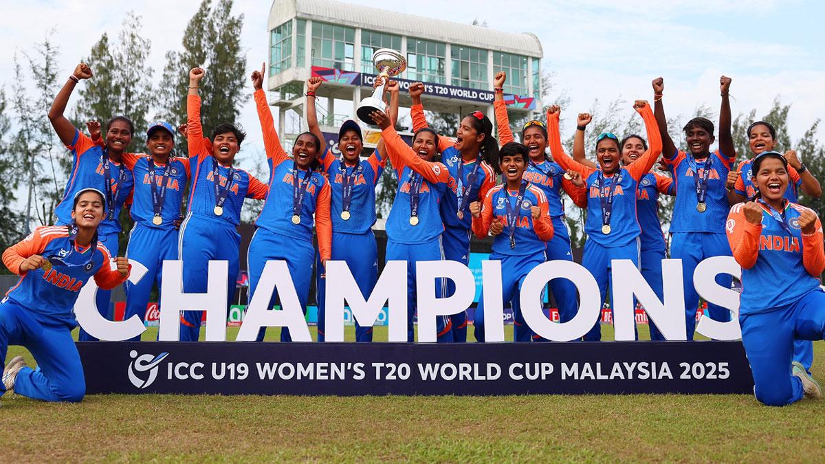 India women celebrate winning the Under-19 World Cup