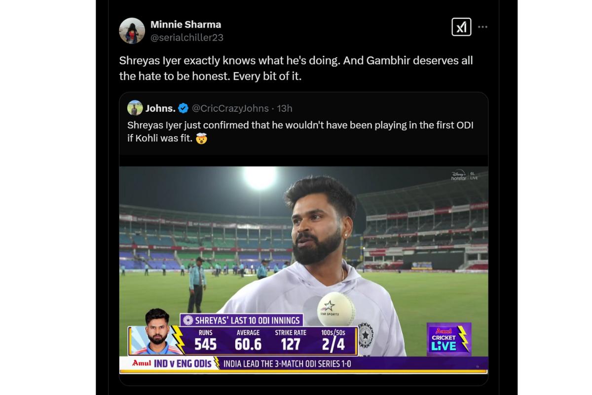 Gautam Gambhir criticism