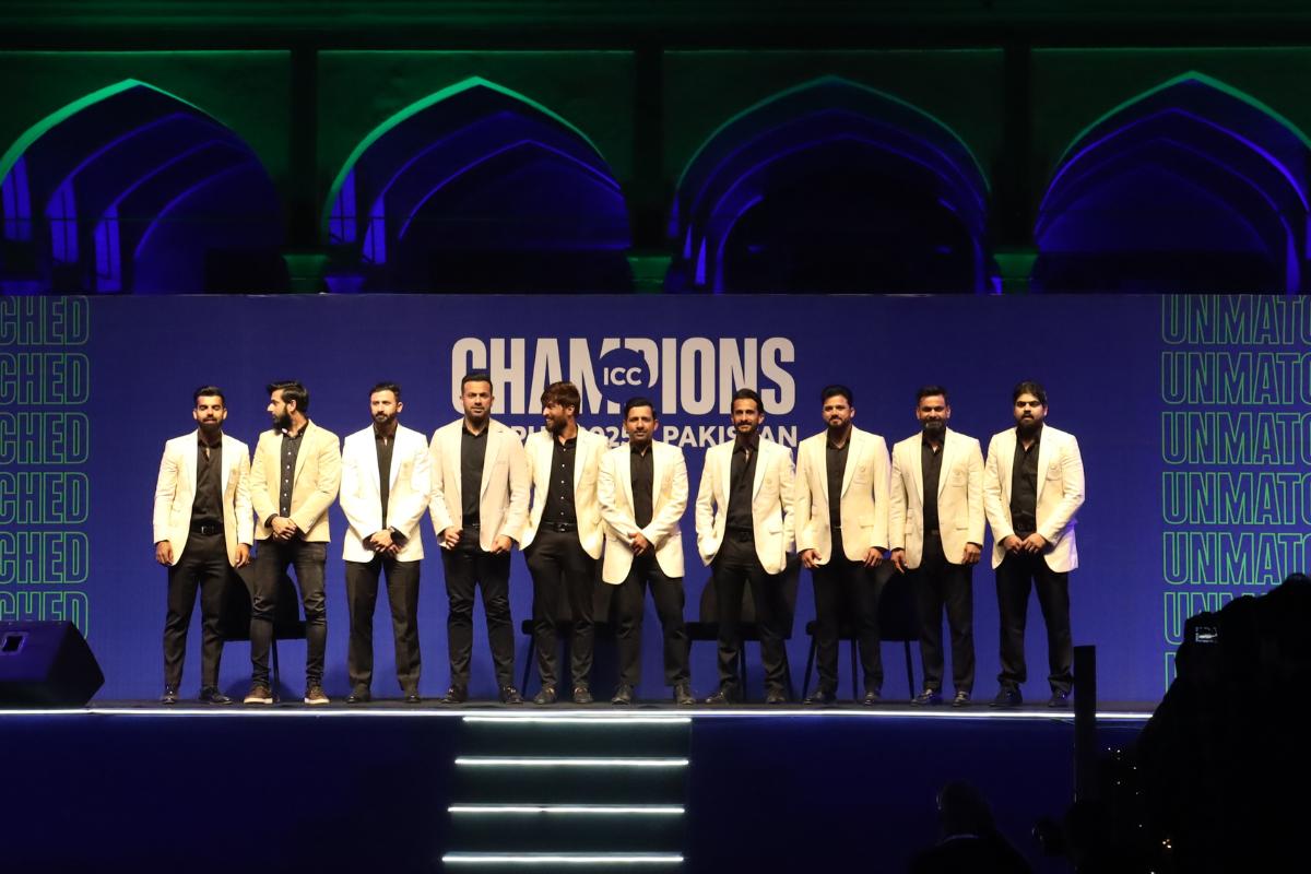 The Pakistan squad that won the 2017 Champions Trophy at the Curtain Raiser at Lahore Fort on Sunday, February 16