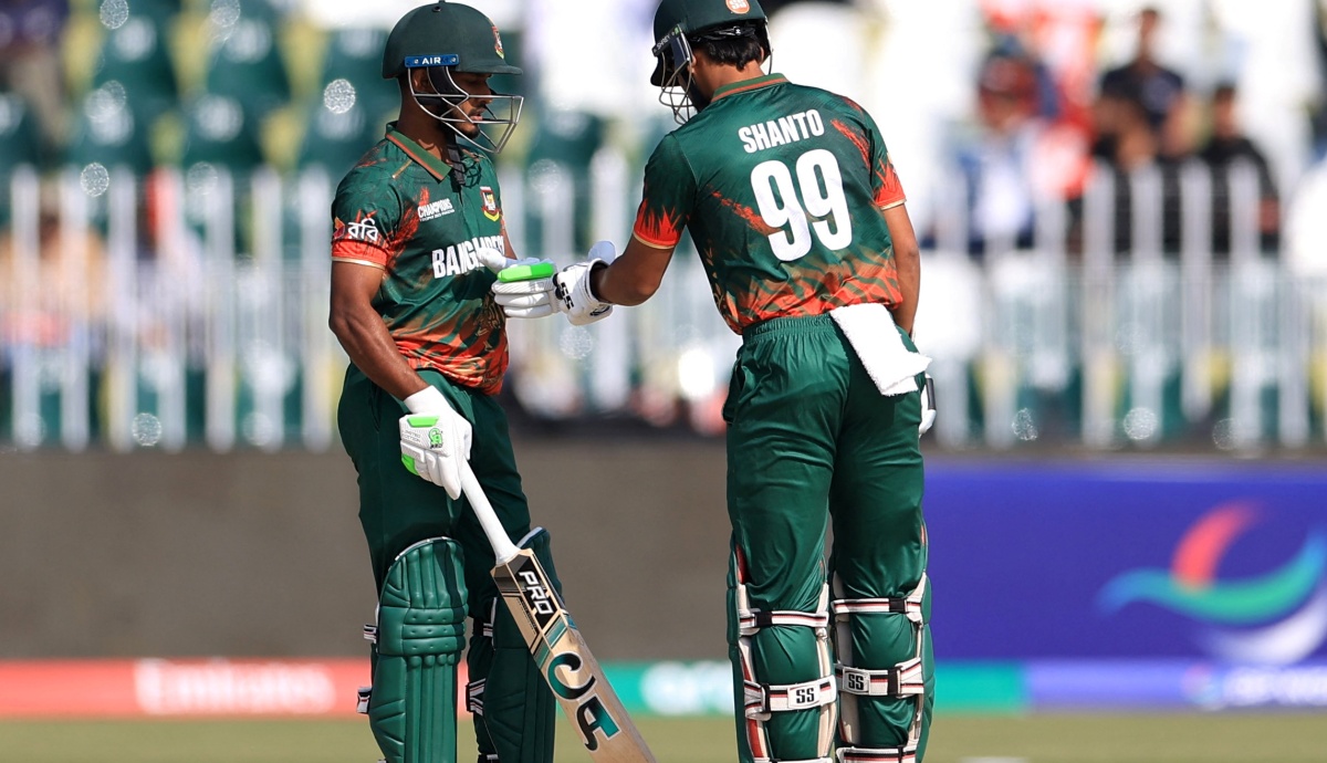 Bangladesh's Tanzid Hasan and Najmul Hossain Shanto gave Bangladesh a solid start