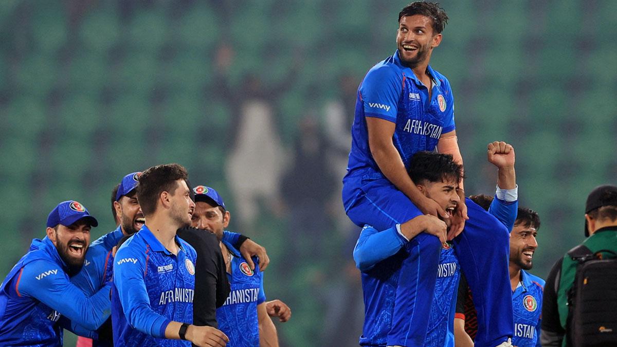 Afghanistan's players celebrate