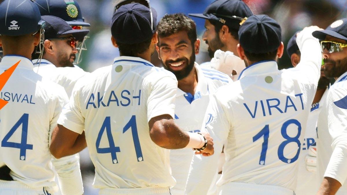 Jasprit Bumrah celebrates a wicket