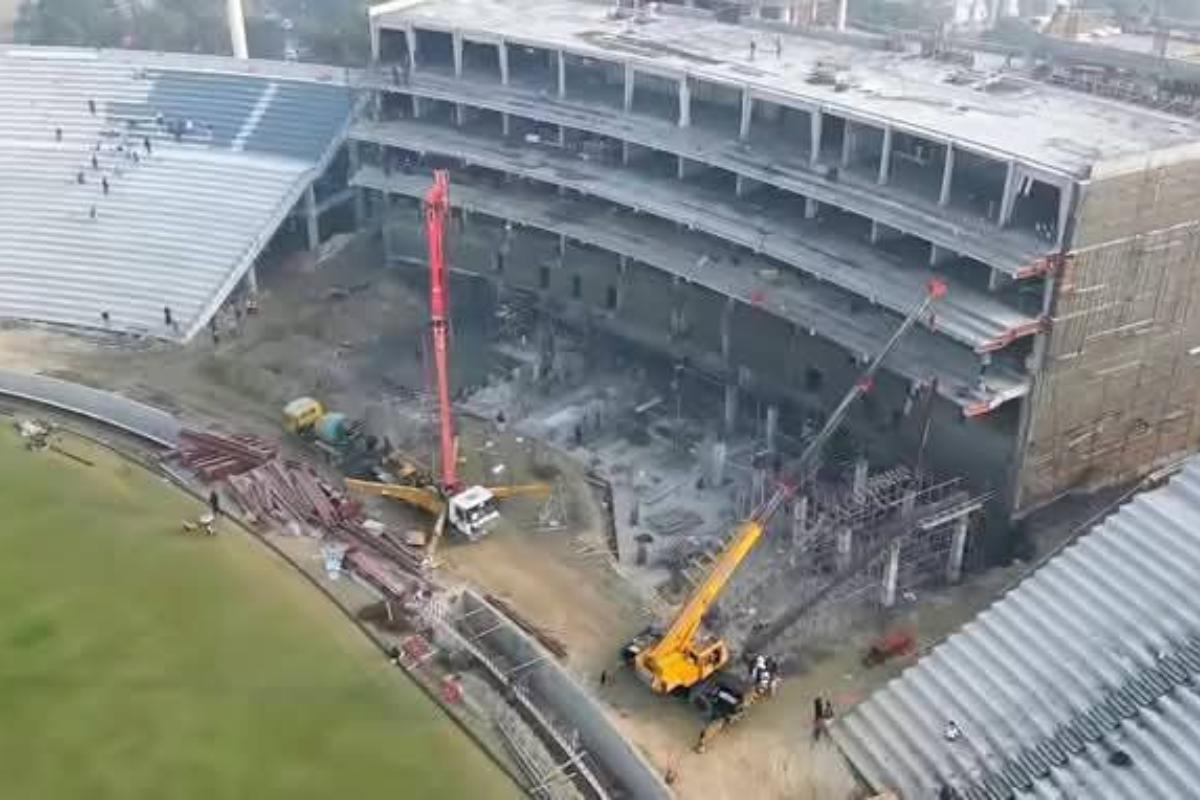 Ongoing construction work at the Gaddafi Stadium in Lahore has put doubts over Pakistan's capability to host the Champions Trophy, beginning February 22