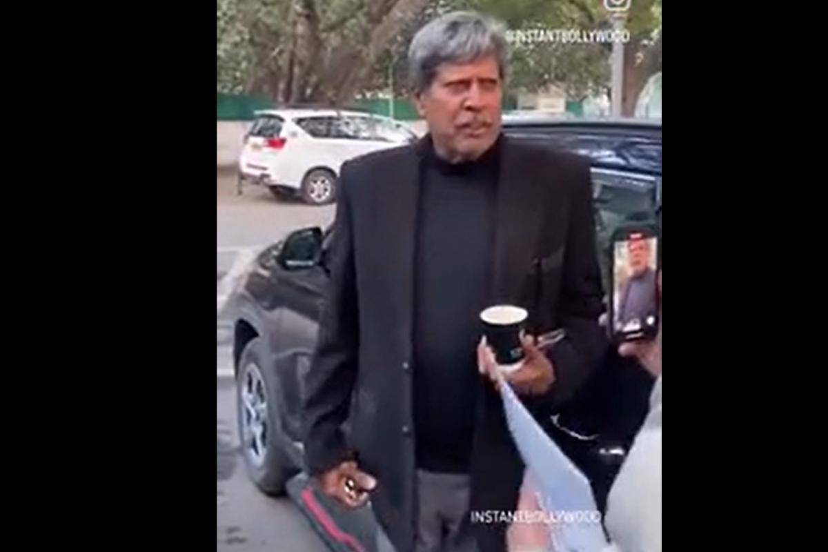 Kapil Dev speaks to reporters on Monday