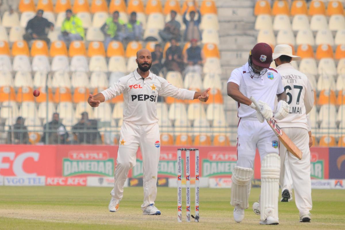 Pakistan bowler Sajid Khan took 5 for 50 in the first Test at Multan on Sunday