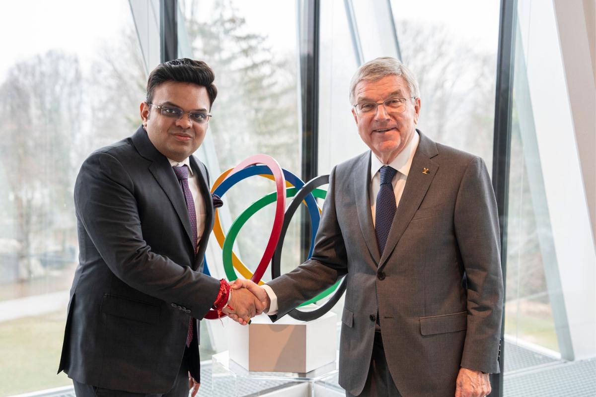 On Tuesday, ICC posted pictures of ICC Chairman Jay Shah and IOC chief Thomas Bach meet at Lausanne, Switzerland