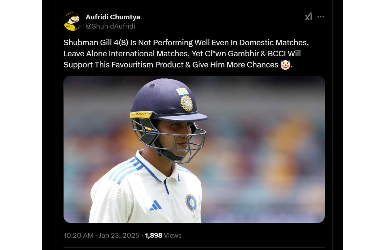 Shubman Gill trolled