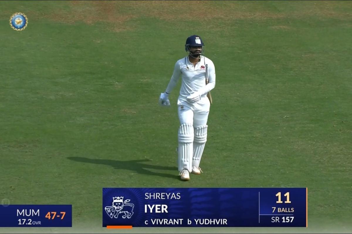 Shreyas Iyer dismissal