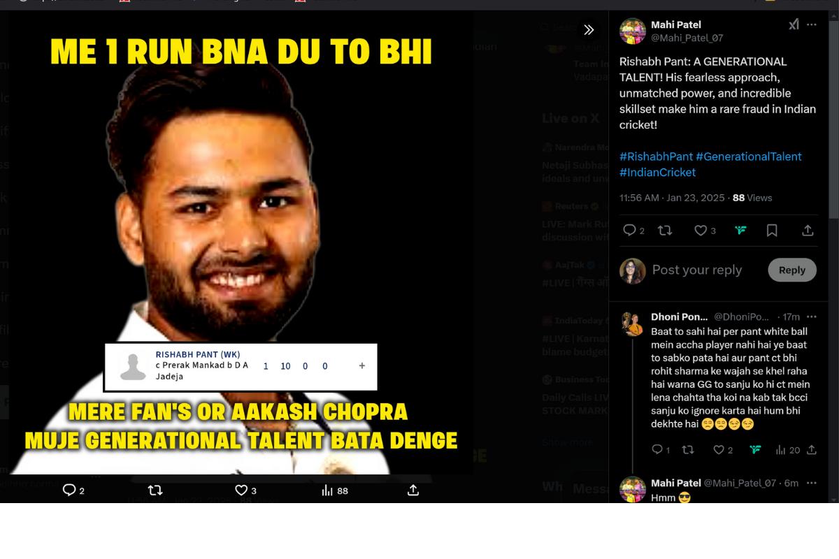 Rishabh Pant troled