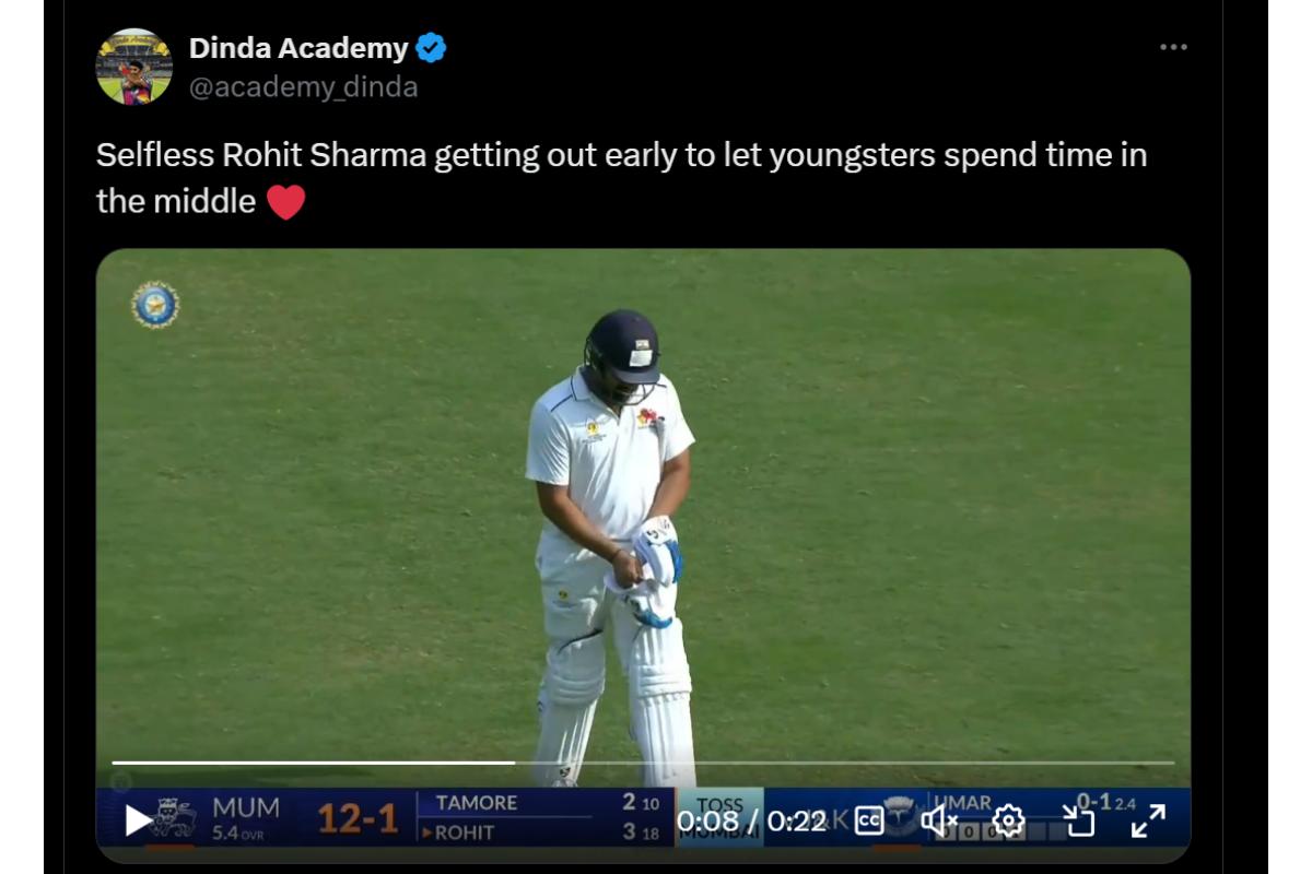 Rohit Sharma out