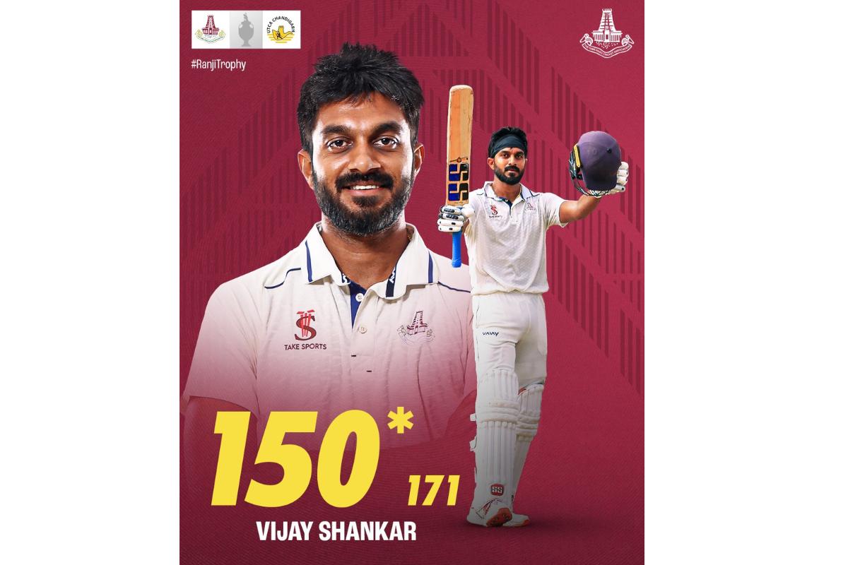 Vijay Shankar scored his 2nd first class ton this year