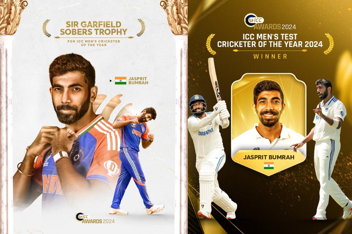 Jasprit Bumrah's match-winning contributions across formats has earned him the Sir Garfield Sobers Trophy for the ICC Cricketer of the Year 