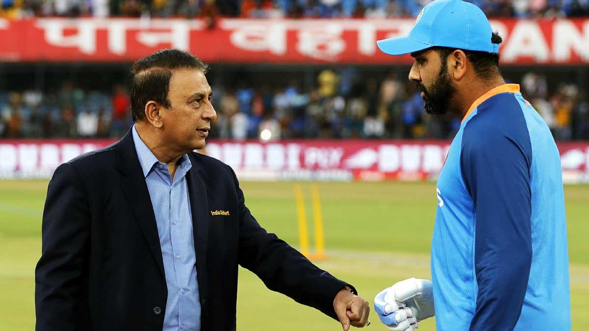 Rohit Sharma with Sunil Gavaskar