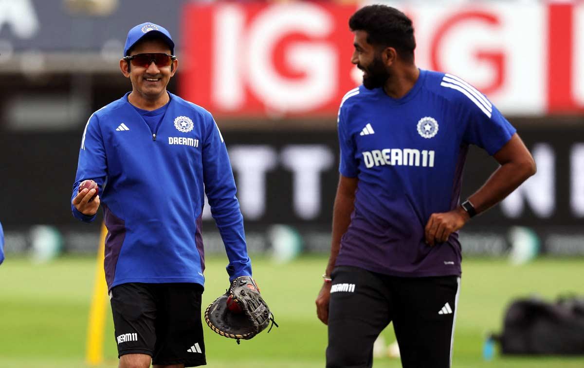 Jasprit Bumrah with Gautam Gambhir
