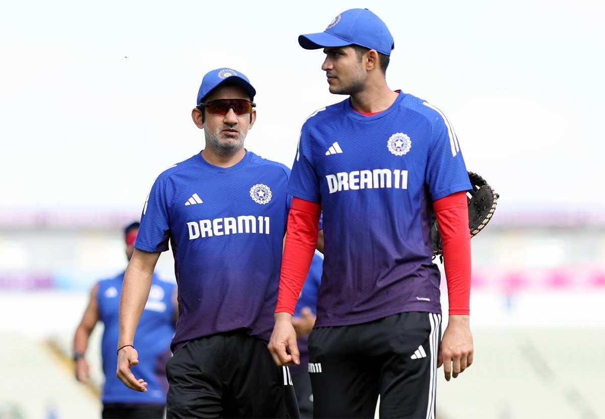 Shubman Gill with Gautam Gambhir