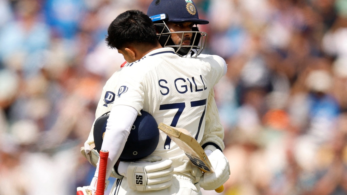 Shubman Gill with Washington Sundar