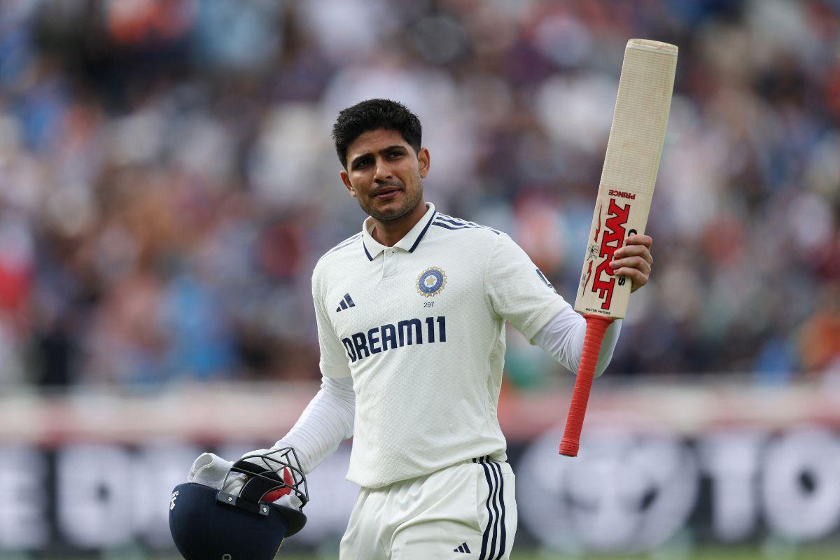India's Shubman Gill acknowledges the crowd as he walks after being dismissed for 161 runs