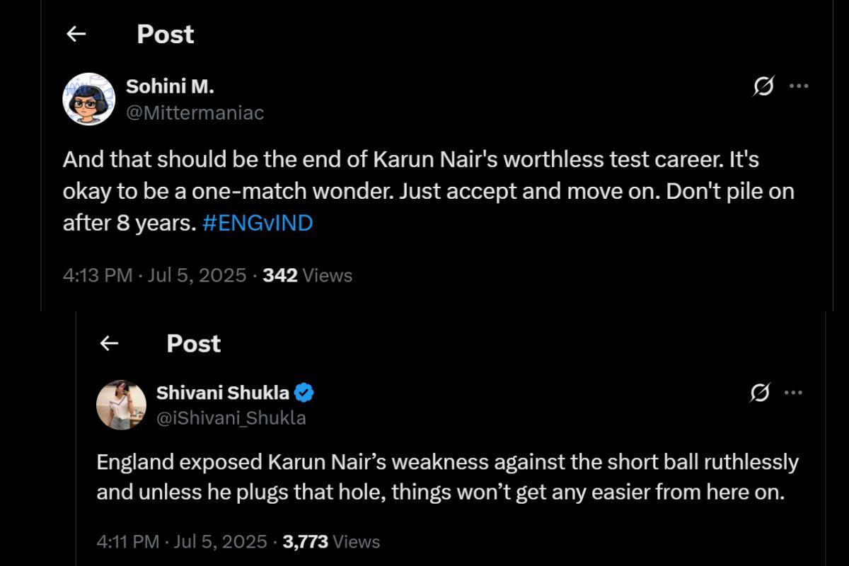 Karun Nair tweet