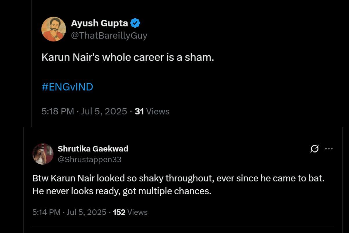 Karun Nair tweet