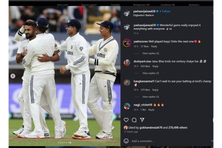 Yashasvi Jaiswal's tweet