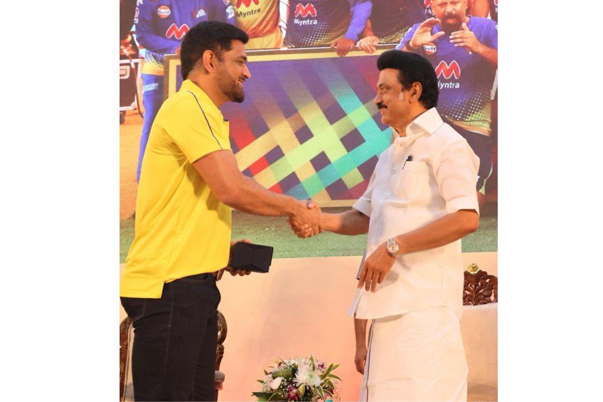 TN Chief Minister MK Stalin posted this picture with Mahendra Singh Dhoni on his X handle