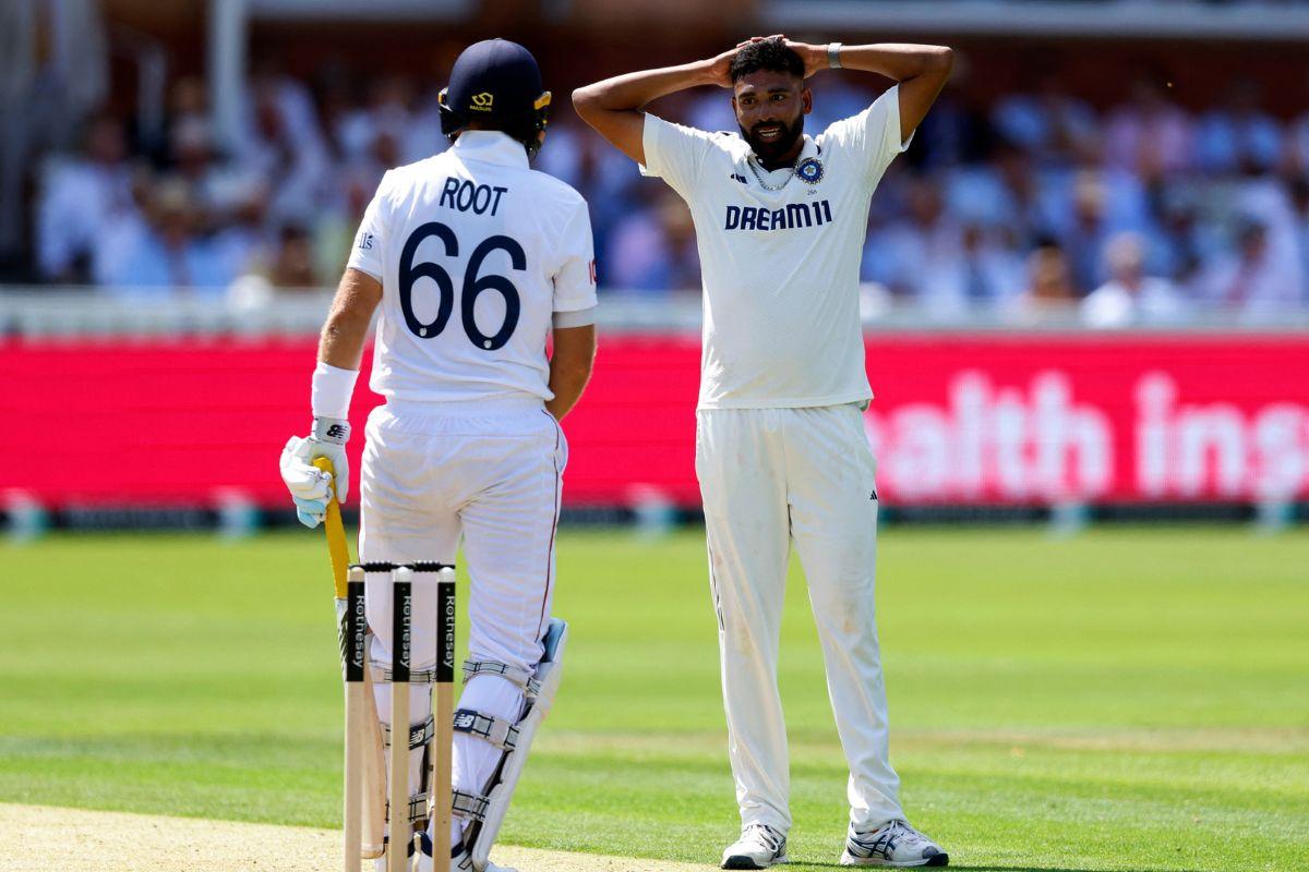 Mohammed Siraj directs a jibe at Joe Root on Day 1 of the 3rd Test at Lord's on Thursday