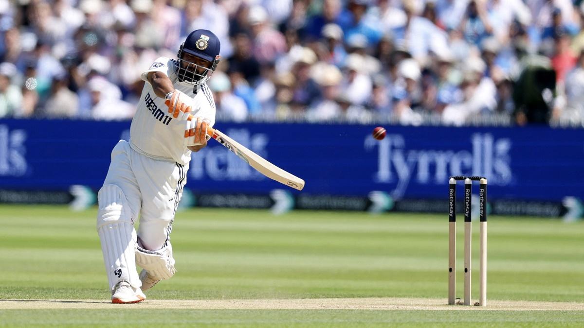 Rishabh Pant bats on Day 3 of the third Test against England at Lord's