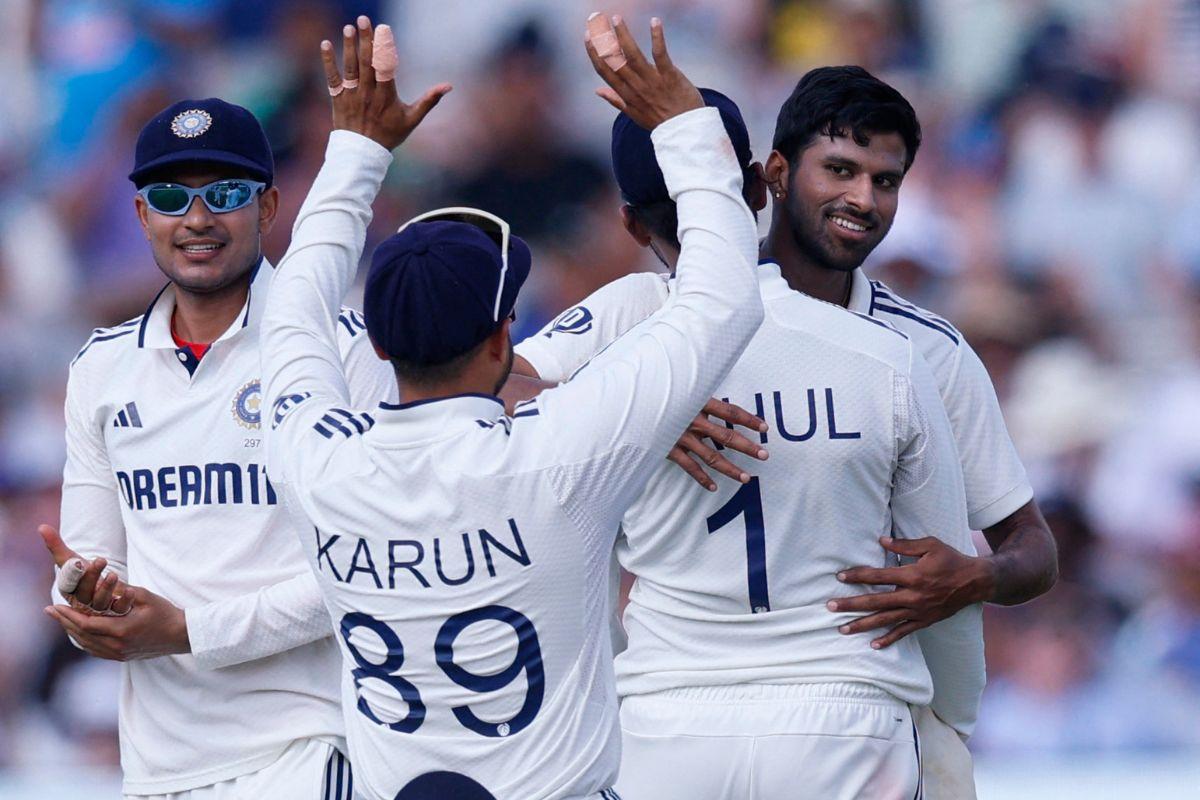 Off-spinner Washington Sundar took 4 for 22 on Day 4 to have England dismissed for 192 
