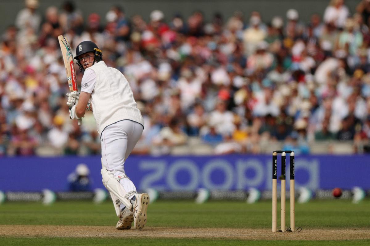 England's Zak Crawley bats en route his 84
