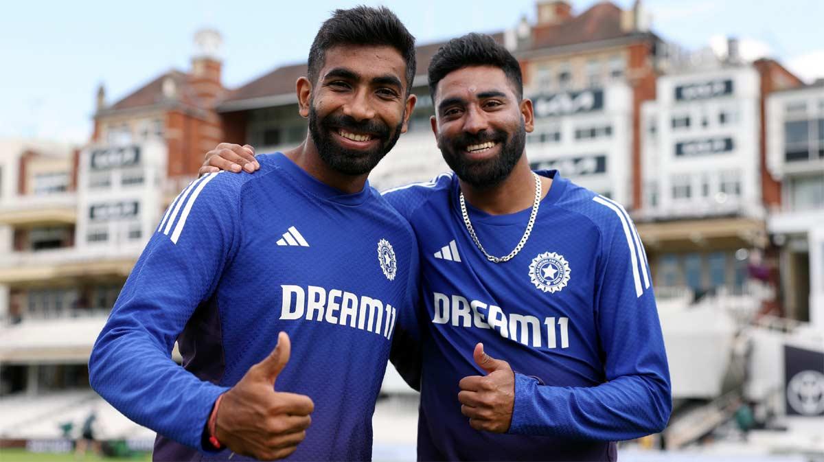 Jasprit Bumrah with Mohammed Siraj