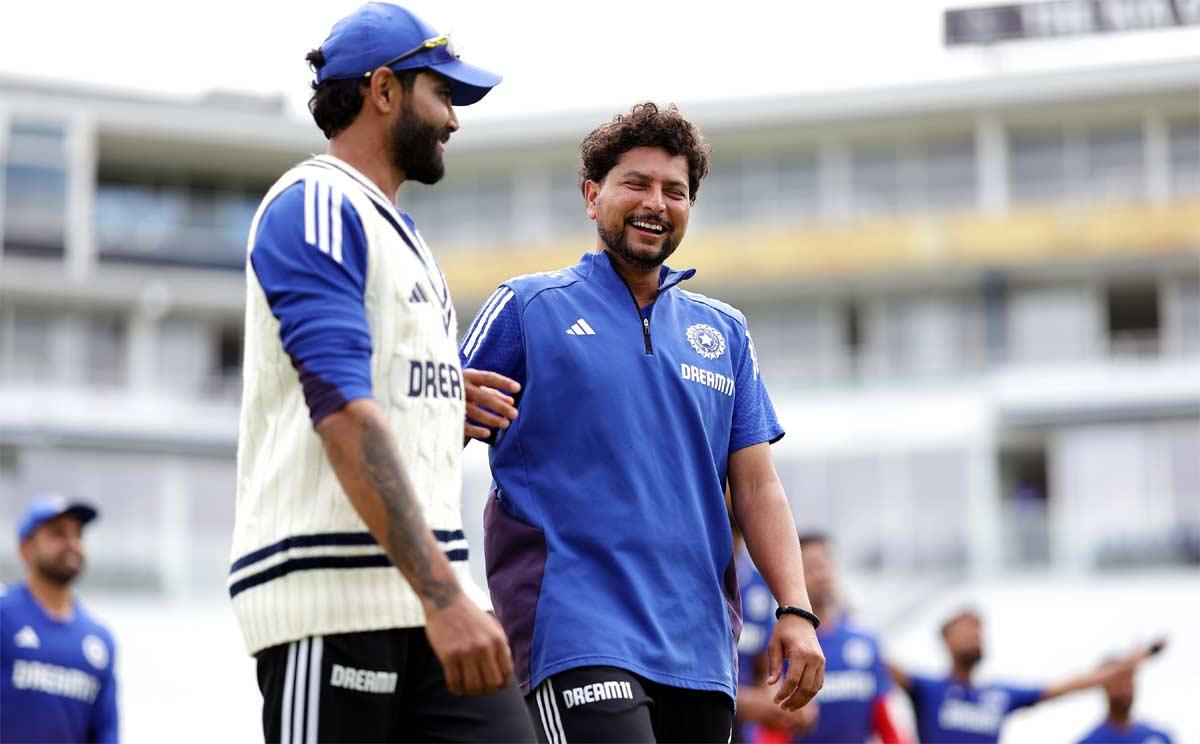 Ravindra Jadeja with Kuldeep Yadav