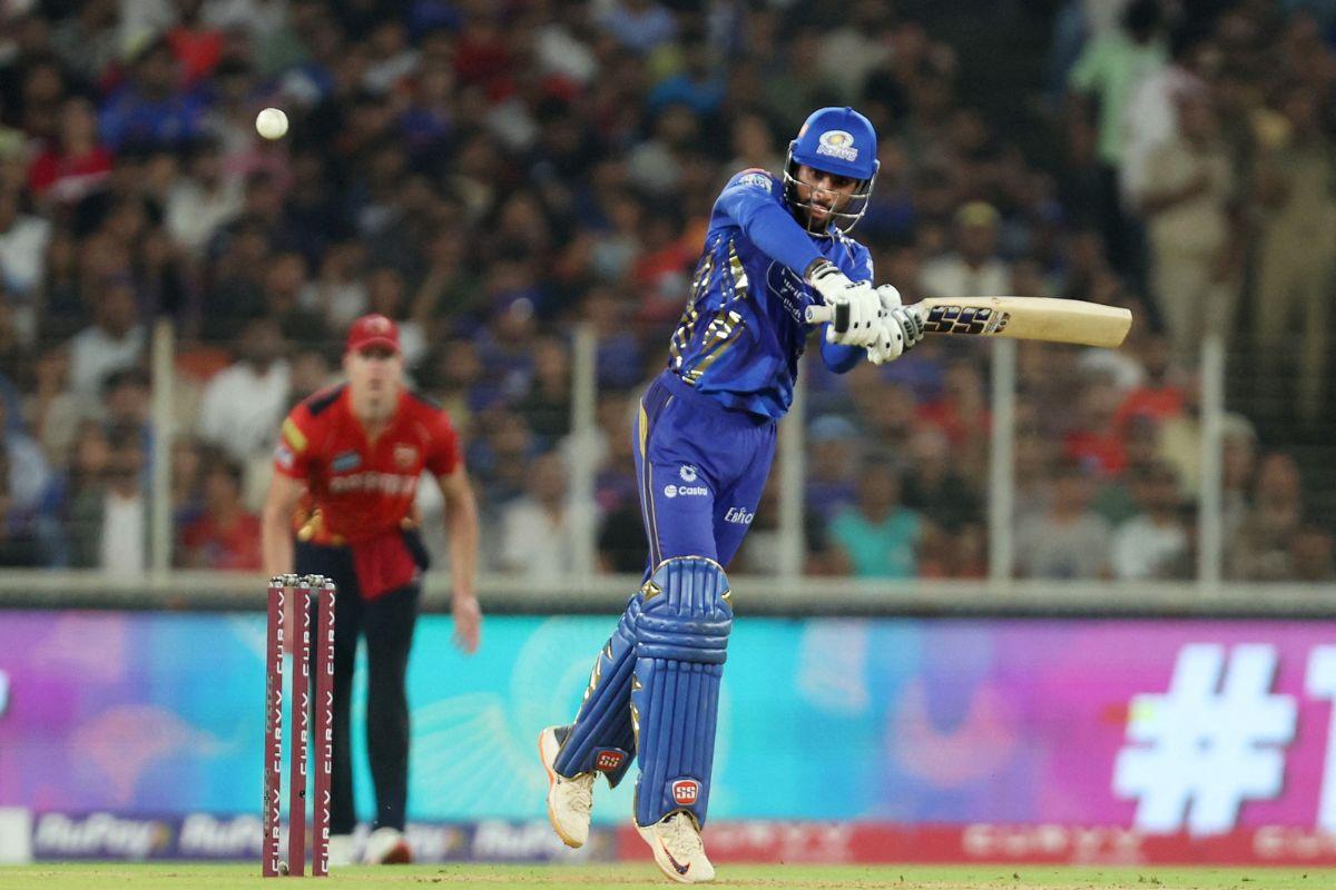 Tilak Varma bats