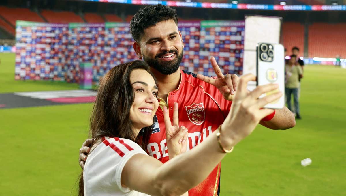 Preity Zinta with Shreyas Iyer