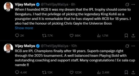 IPL 2025: Vijay Mallya Breaks Silence After RCB Win - Rediff.com