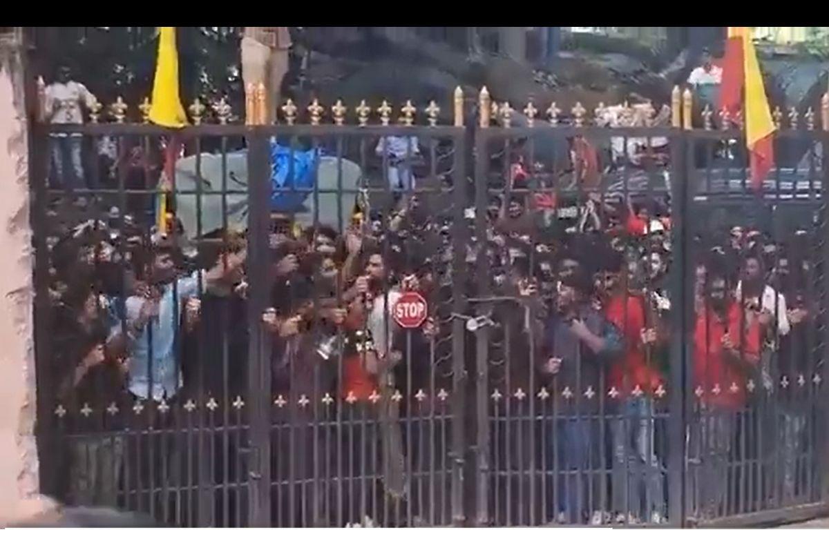 RCB Fans at Chinnaswamy Stadium before a stampede saw 7 people dead and many more injured