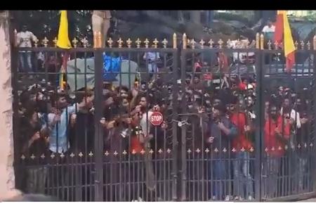 RCB Fans at Chinnaswamy Stadium before a stampede saw 7 people dead and many more injured