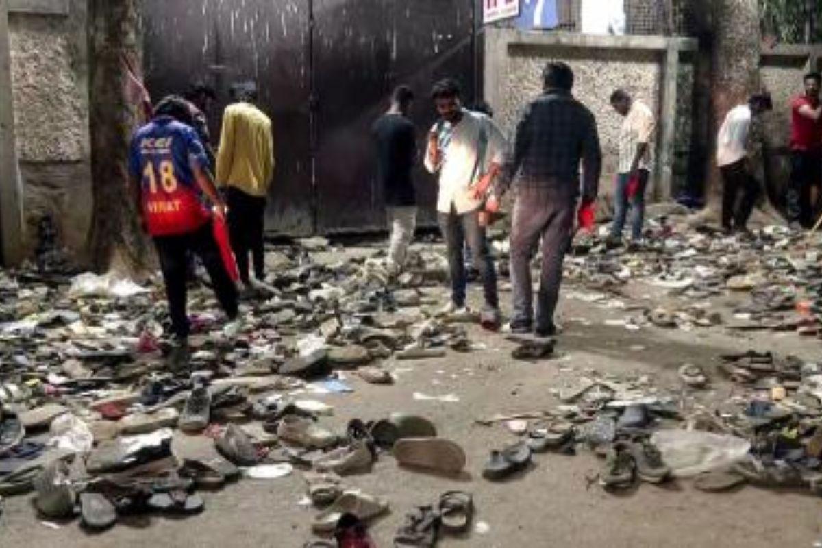 The remnants of the stampede lay strewn around the vicinity of the Chinnaswamy Stadium in Bengaluru on Wednesday
