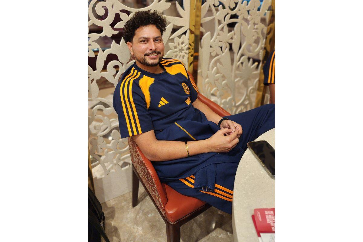 The newly-engaged Kuldeep Yadav is all smiles