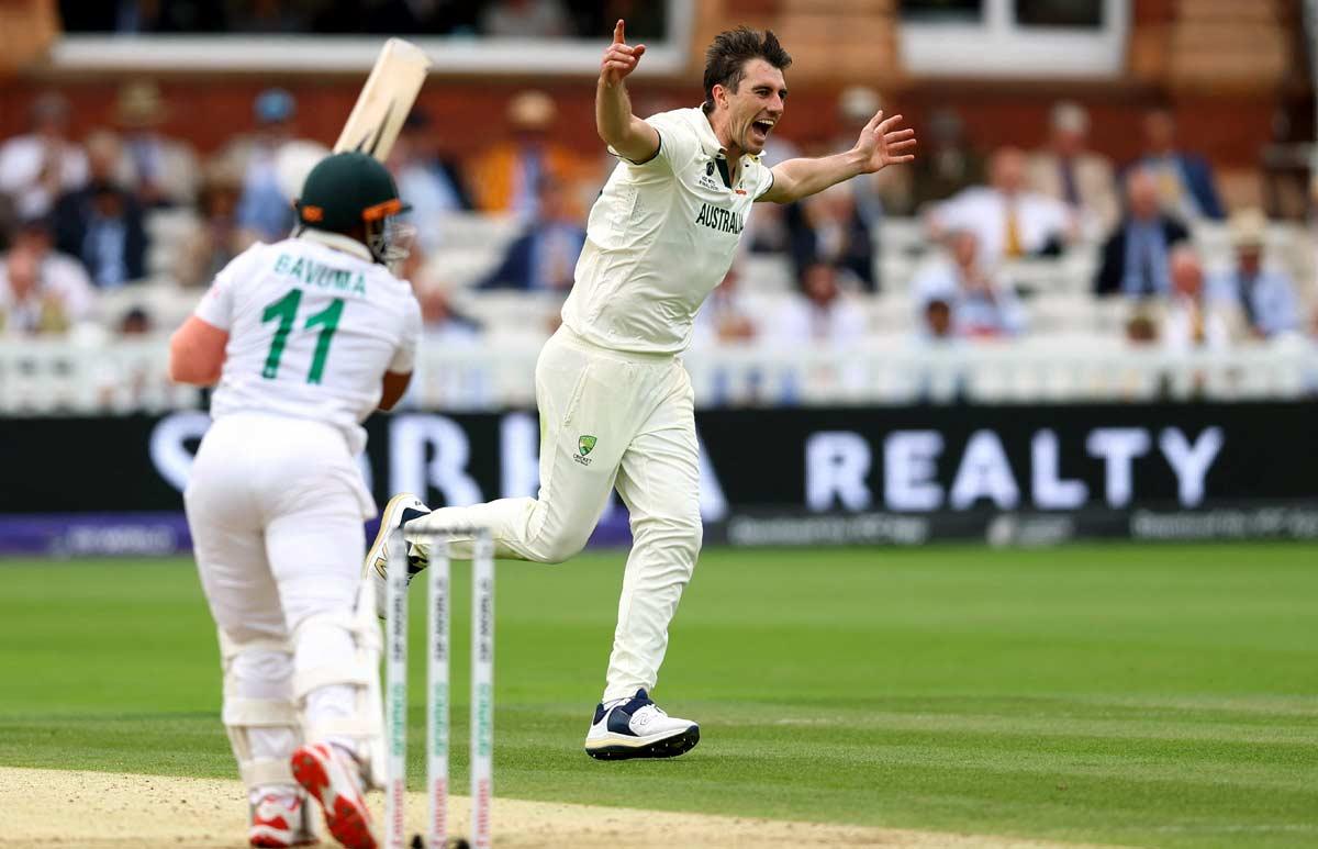 Pat Cummins celebrates