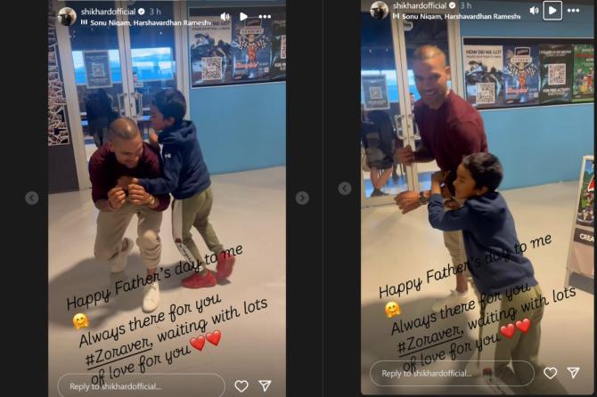 Shikhar Dhawan's heartfelt post on Father's Day