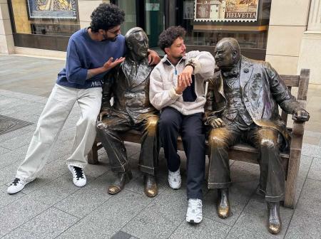 Ravindra Jadeja with Kuldeep Yadav Ravindra Jadeja with Kuldeep Yadav