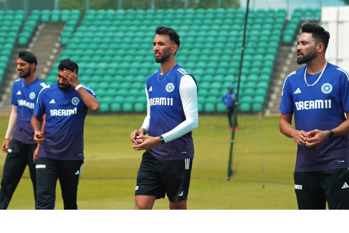 India's pace ace Jasprit Bumrah (centre) has a strong pace backup
