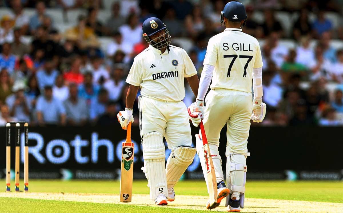 Rishabh Pant with Shubman Gill kept the runs flowing for India in the morning session