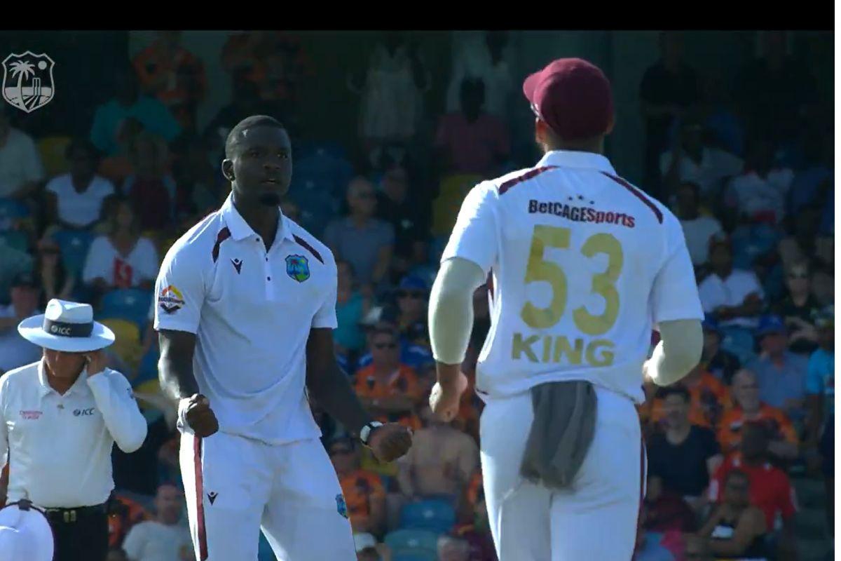 West Indies pacer Jayden Seales was penalised for breaching the ICC Code of Conduct for giving a send-off to Pat Cummins after dismissing him