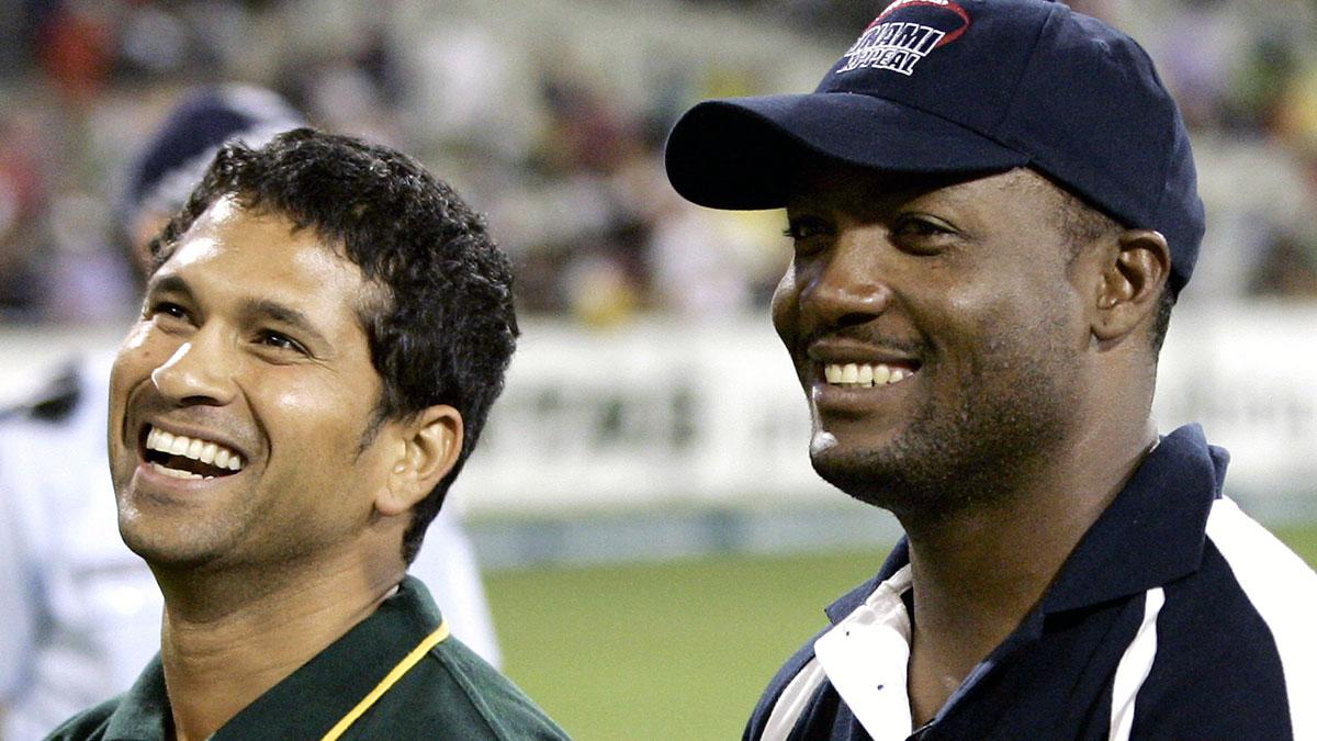 Sachin Tendulkar with Brian Lara