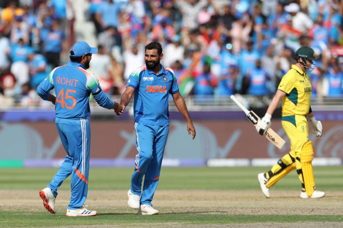 Mohammmed Shami celebrates a wicket