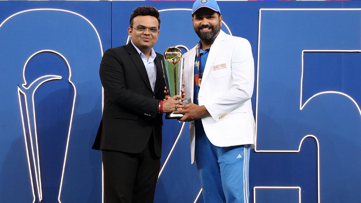 Jay Shah with Rohit Sharma