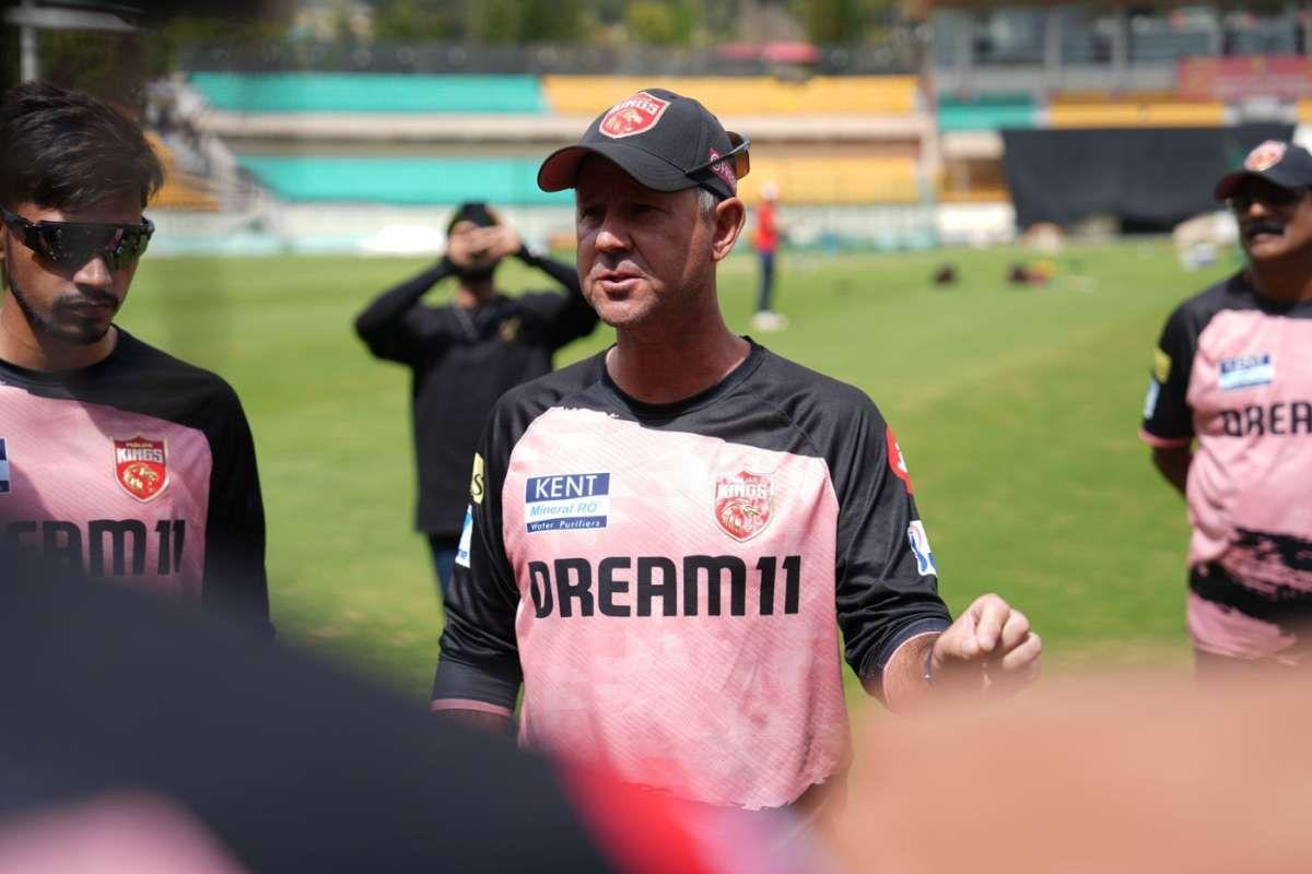 Ricky Ponting at a Punjab Kings practice session on Tuesday