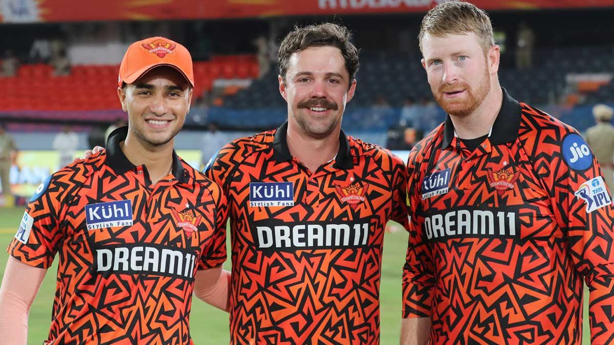 Abhishek Sharma, Travis Head and Heinrich Klaasen